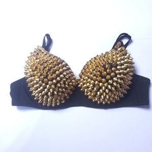 Meishulanna Embellished Spike Bra